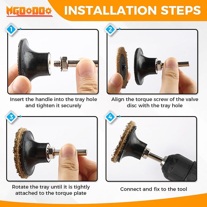 Mgoodoo 106Pcs Sanding Discs Set,2 inch Die Grinder Sanding Disc with 1/4 inch Holder for Milwaukee Die Grinder,Surface Prep Strip Grind Polish Burr Finish Rust Paint Removal - Image 5